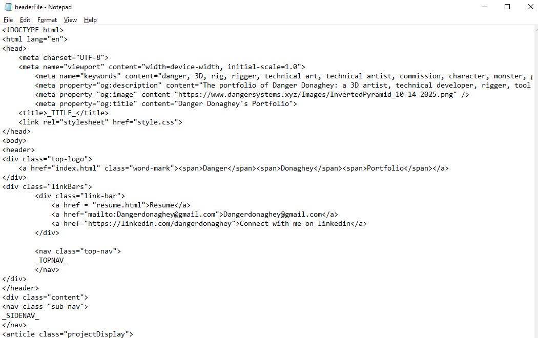 Header boiler plate.